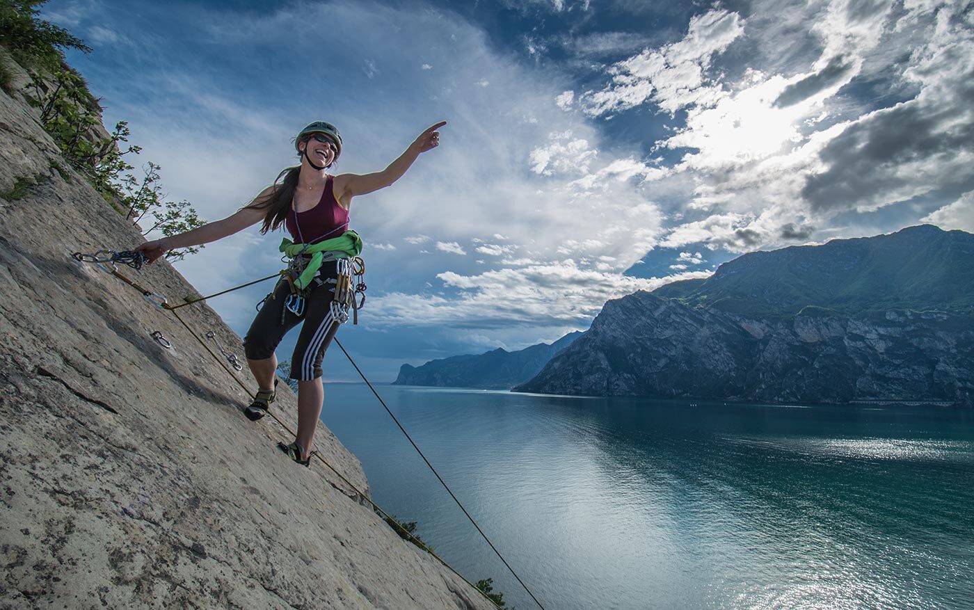 rock climbing lake garda